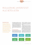 Vorschauseite 1: Regulierung unterstützt alle Beteiligten.