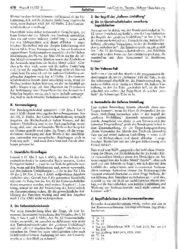 Vorschauseite 2: Zur „äußeren Umhüllung eines Arzneimittels und den „darauf angebrachten Angaben nach § 10 Abs. 1 Satz 1 und 5 AMG