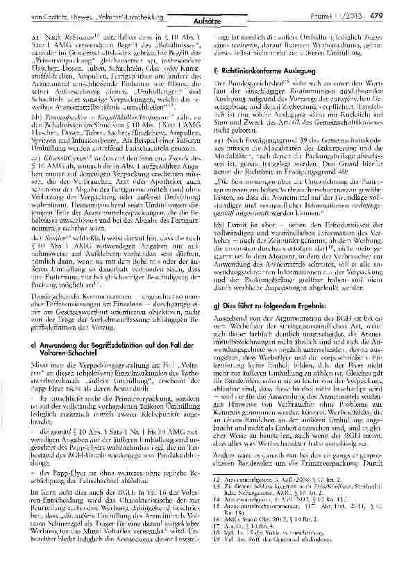 Vorschauseite 3: Zur „äußeren Umhüllung eines Arzneimittels und den „darauf angebrachten Angaben nach § 10 Abs. 1 Satz 1 und 5 AMG