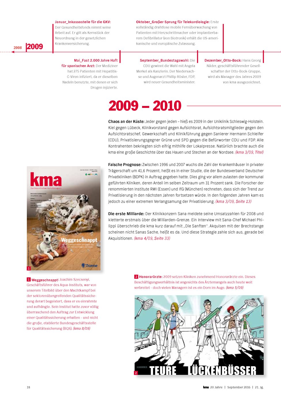 Vorschauseite 1: 20 Jahre kma - eine Zeitreise
