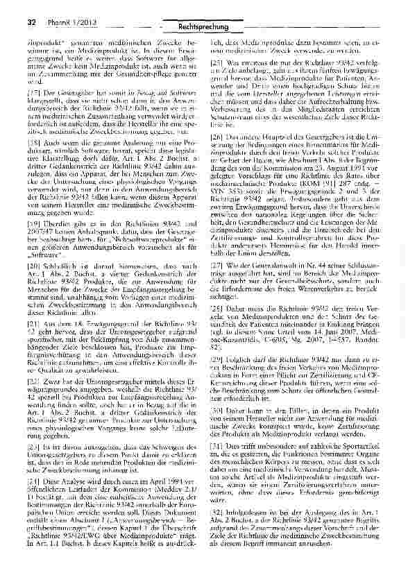 Vorschauseite 3: Notwendige medizinische Zweckbestimmung für Begriff des „Medizinprodukts 93/42/EWG Art. 1 11 lit. a