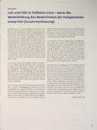 Vorschauseite 1: CAS und DAS in Palliative Care - wenn die Weiterbildung den Bedürfnissen der Fachpersonen entspricht (Zusammenfassung)