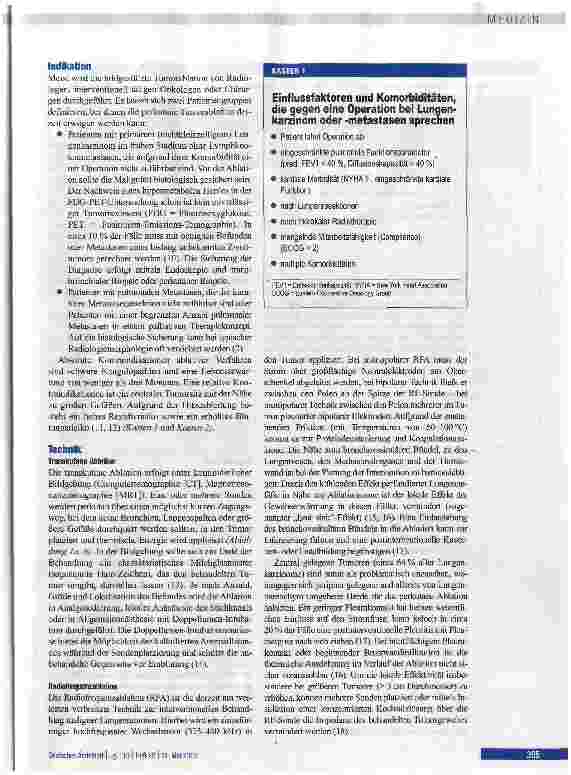 Vorschauseite 2: Thermoablation maligner Lungentumoren