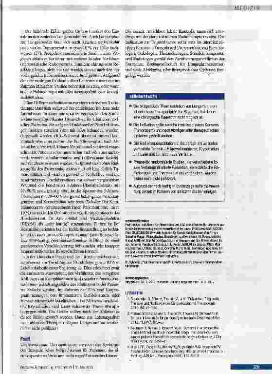 Vorschauseite 6: Thermoablation maligner Lungentumoren