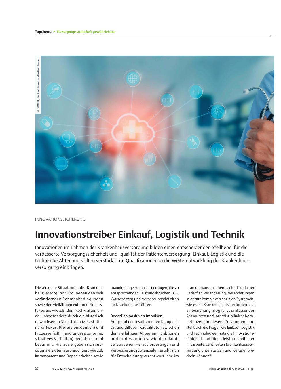 Vorschauseite 1: Innovationssicherung: Innovationstreiber Einkauf, Logistik und Technik