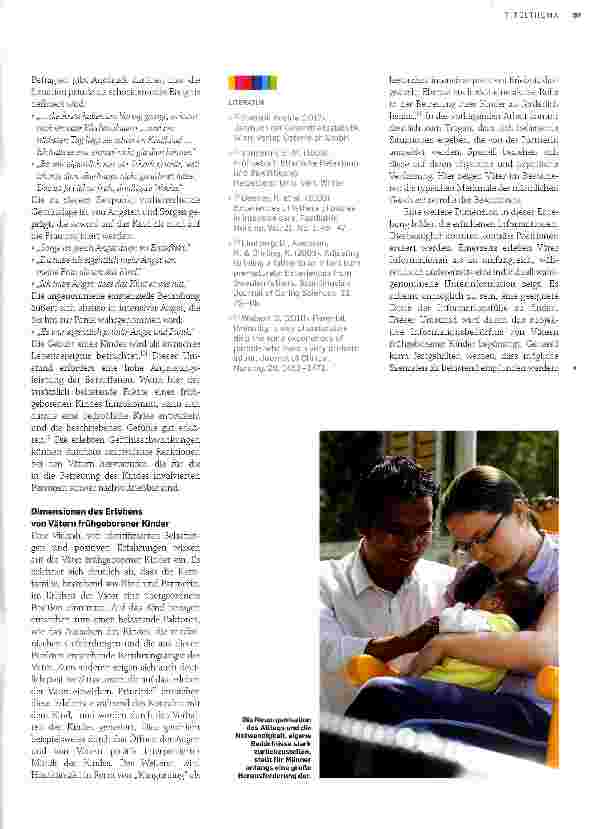 Vorschauseite 2: Ich fühlte mich so hilflos!Eine neue Studie widmet sich den Vätern von Frühgeborenen und während des Aufenthalts auf der neonatologischen Intensivstation.