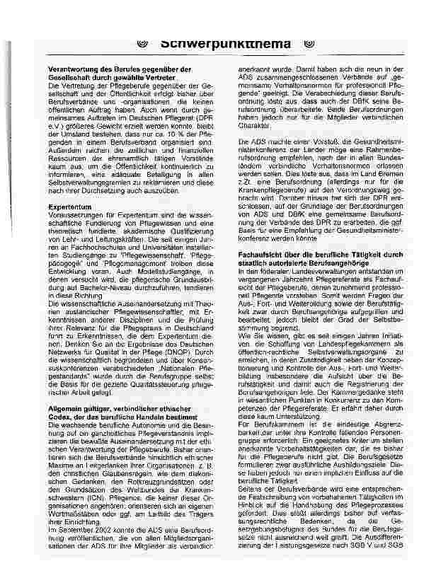 Vorschauseite 2: Vorund Nachteile der Registrierung von Pflegefachkräften