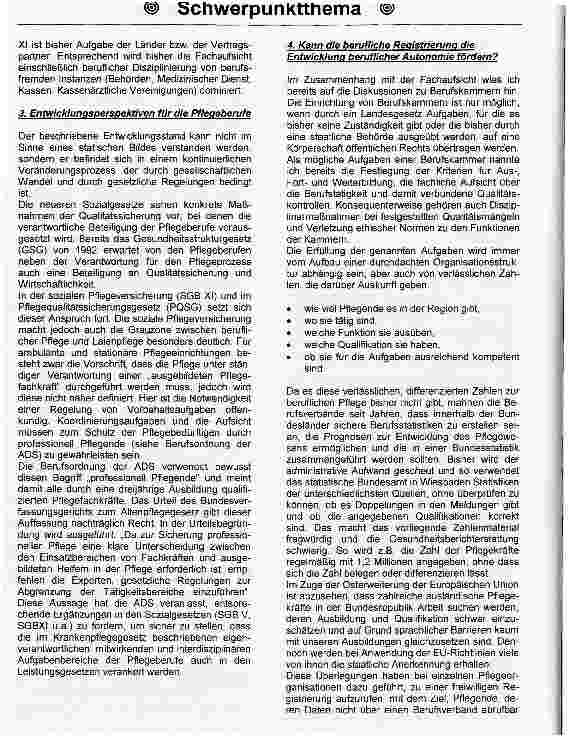 Vorschauseite 3: Vorund Nachteile der Registrierung von Pflegefachkräften