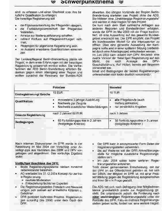 Vorschauseite 4: Vorund Nachteile der Registrierung von Pflegefachkräften