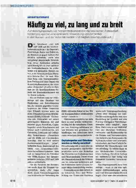 Vorschauseite 1: Häufig zu viel, zu lang und zu breit
