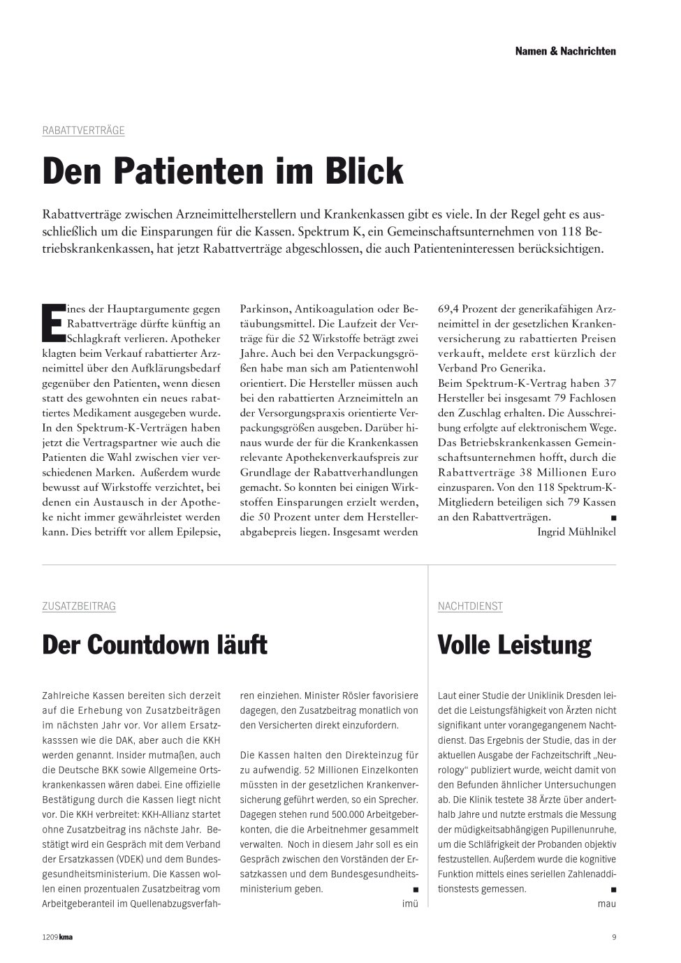Vorschauseite 1: Der Countdown läuft