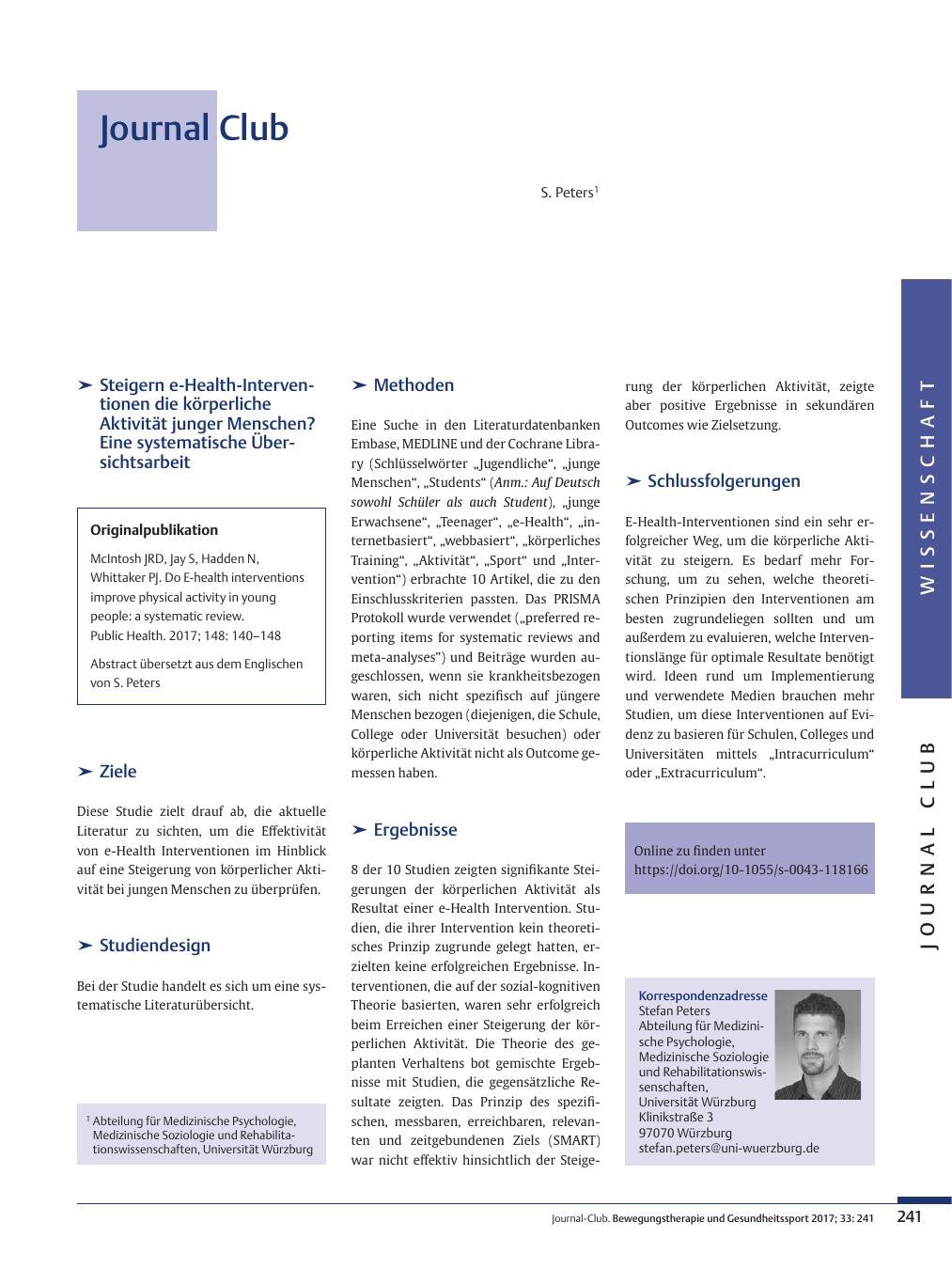 Vorschauseite 1: Journal Club