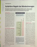 Vorschauseite 1: Schärfere Regeln bei Mindestmengen