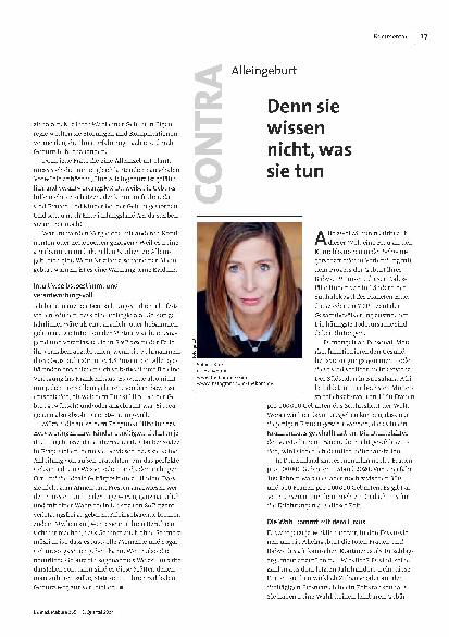 Vorschauseite 2: Alleingeburt Was, wenn ich diese Art von Hilfe nicht (mehr) will?