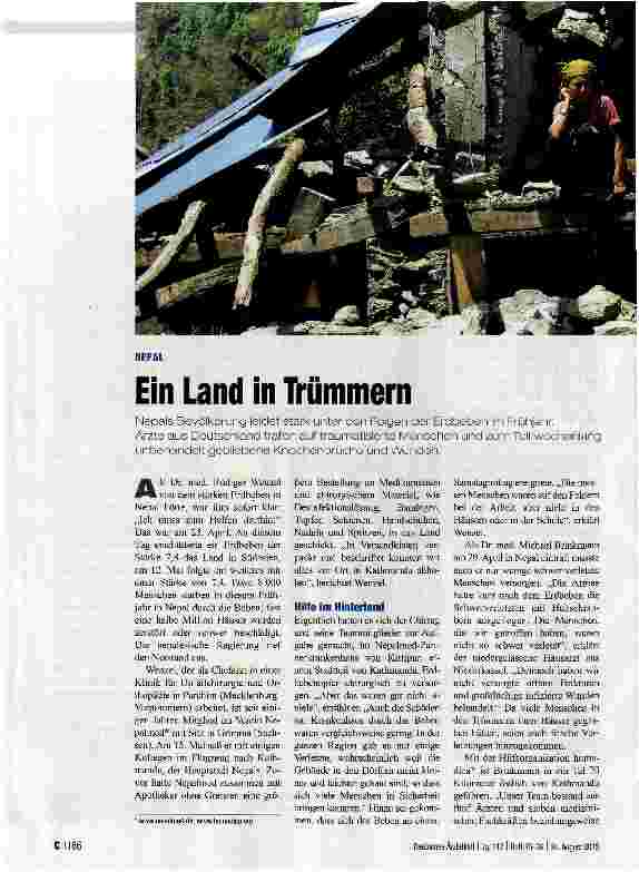 Vorschauseite 1: Ein Land in Trümmern