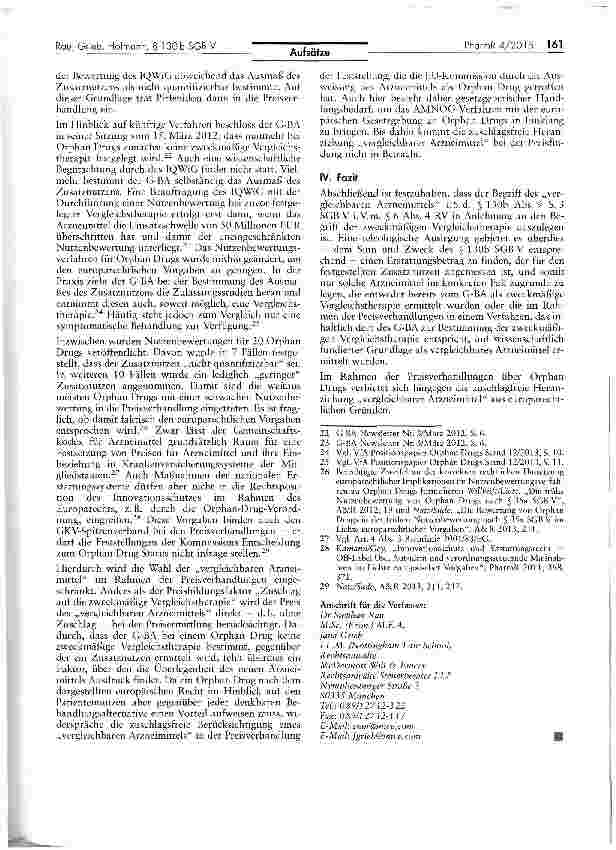 Vorschauseite 6: Vergleichbare Arzneimittel in der Preisverhandlung nach § 130b SGB V