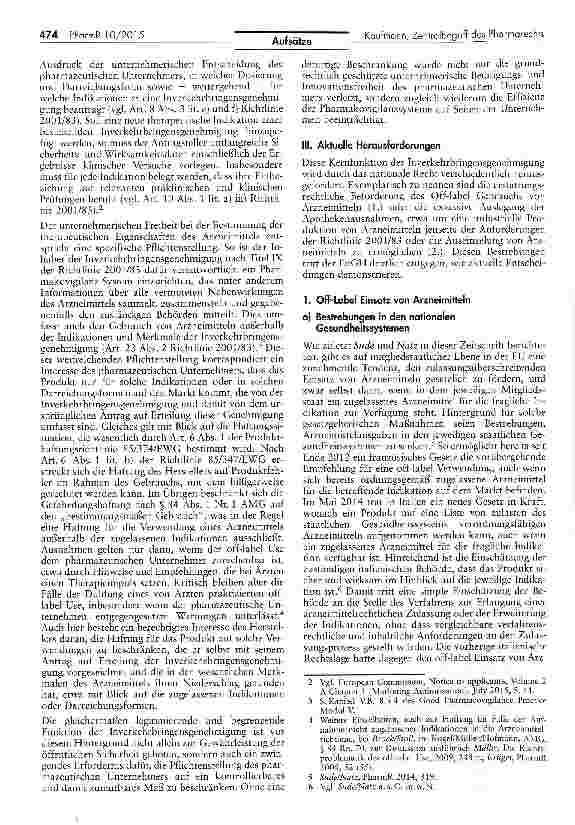 Vorschauseite 2: Die arzneimittelrechtliche Zulassung als Zentralbegriff des Pharmarechts -zur Auslegung der Ausnahmen in Art. 3 und 5 der Richtlinie 2001/83