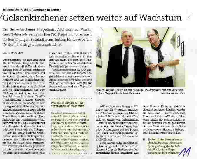 Vorschauseite 1: Gelsenkirchener setzen weiter auf Wachstum