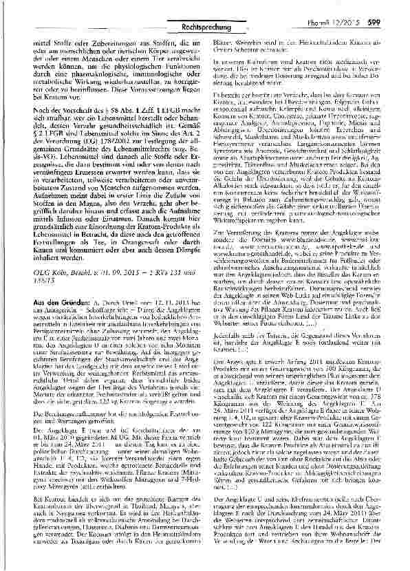 Vorschauseite 2: Unzulässigkeit des Inverkehrbringens von bedenklichen Arzneimitteln und Fertigarzneimitteln ohne Zulassung (Kratom)