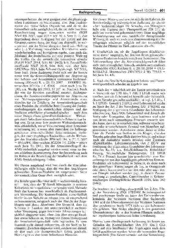 Vorschauseite 4: Unzulässigkeit des Inverkehrbringens von bedenklichen Arzneimitteln und Fertigarzneimitteln ohne Zulassung (Kratom)