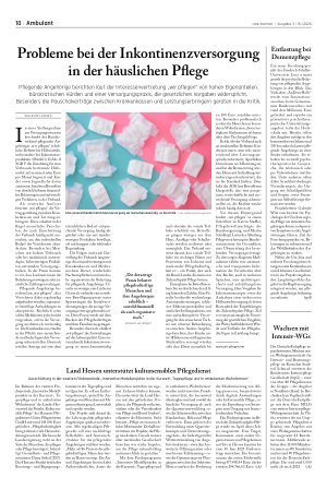 Vorschauseite 1: Probleme bei der Inkontinenzversorgung in der häuslichen Pflege