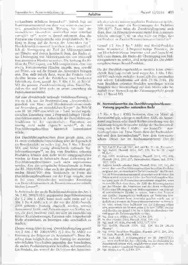 Vorschauseite 3: Der Durchführungsbeschiuss (EU) 2016/904 über 2-Propanolhaltige Produkte für die Händedesinfektion und der Bestandsschutz der Arzneimittelzulassung von Händedesinfektionsmittel