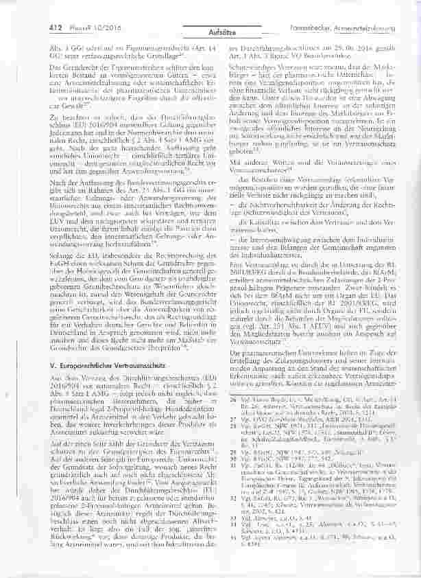 Vorschauseite 4: Der Durchführungsbeschiuss (EU) 2016/904 über 2-Propanolhaltige Produkte für die Händedesinfektion und der Bestandsschutz der Arzneimittelzulassung von Händedesinfektionsmittel