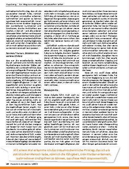 Vorschauseite 5: Ein Weg zu einem guten autistischen Leben