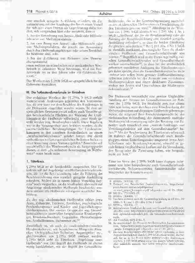 Vorschauseite 2: §§ 299a, b StGB auf der Zielgeraden Auswirkungen auf die Zusammenarbeit im Gesundheitswesen