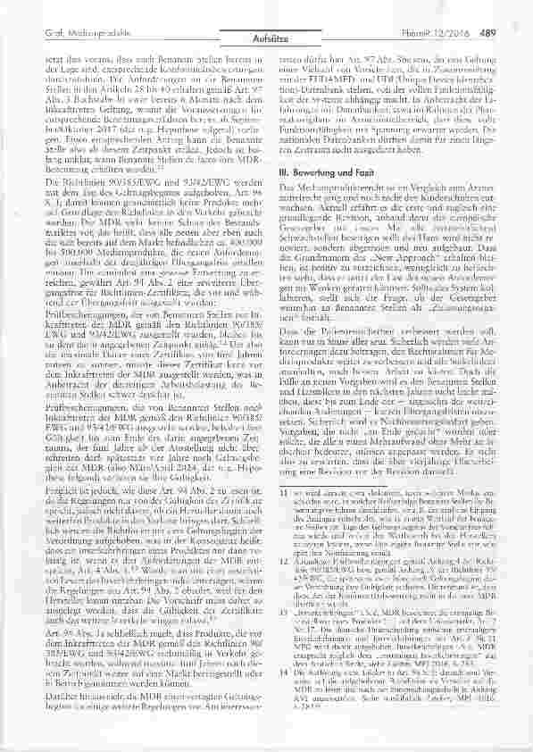 Vorschauseite 4: Revision des europäischen Rechtsrahmens für MedizinprodukteSachstand, Regelungsinhalte und zu erwartende Fragen bei der Umsetzung Teil 1