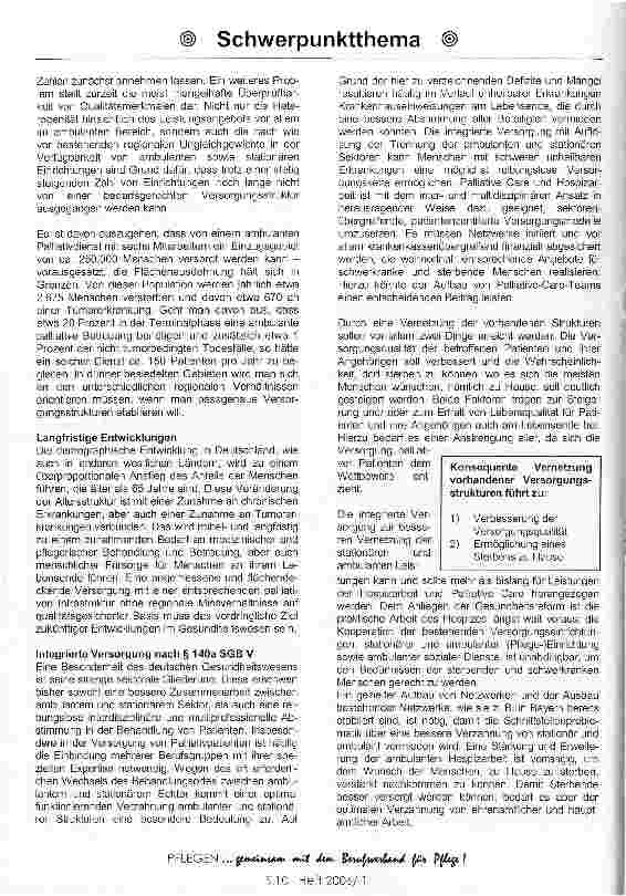 Vorschauseite 4: Für alle die es brauchen -Vernetzung als Kernaufgabe integrierter palliativer Betreuung