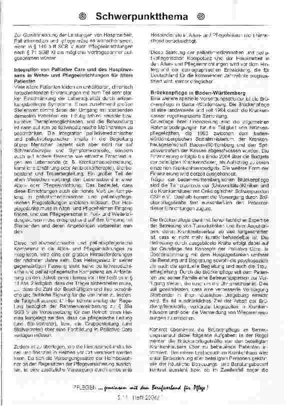 Vorschauseite 5: Für alle die es brauchen -Vernetzung als Kernaufgabe integrierter palliativer Betreuung