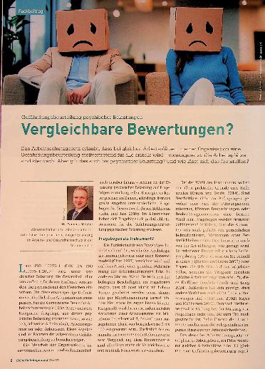 Vorschauseite 1: Gefährdungsbeurteilung psychischer Belastungen Vergleichbare Bewertungen?