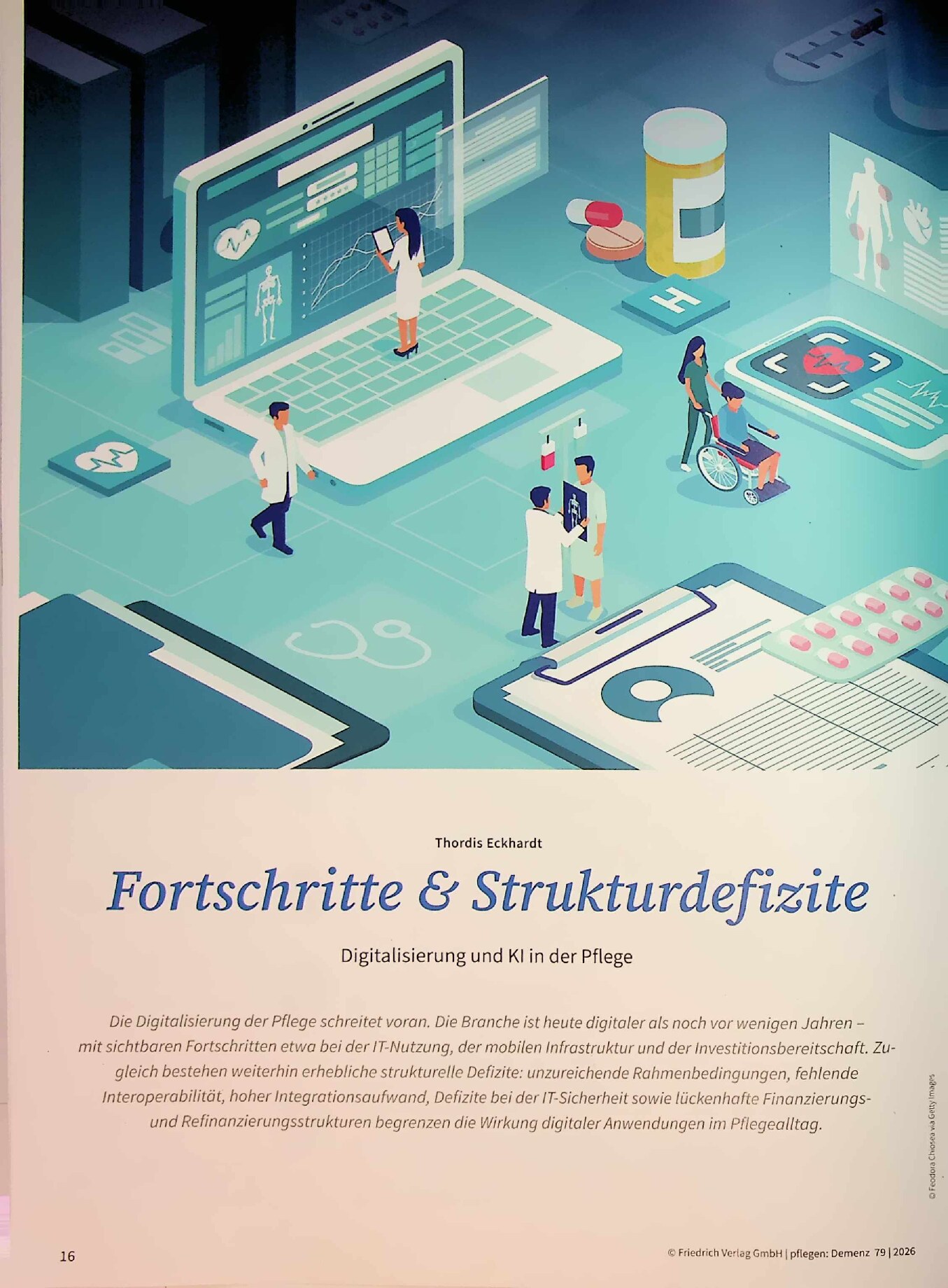 Vorschauseite 1: Fortschritte & Strukturdefizite: Digitalisierung und KI in der Pflege