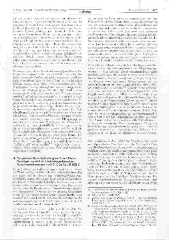 Vorschauseite 3: First come first served? Ojaen-House Rabattverträge für substitutionsschwache Generika-Arzneimittel aus vergäbeund kartellrechtlicher Sicht