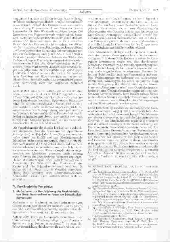 Vorschauseite 5: First come first served? Ojaen-House Rabattverträge für substitutionsschwache Generika-Arzneimittel aus vergäbeund kartellrechtlicher Sicht
