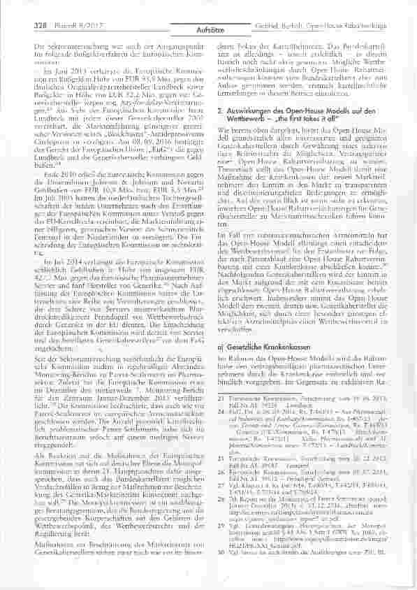 Vorschauseite 6: First come first served? Ojaen-House Rabattverträge für substitutionsschwache Generika-Arzneimittel aus vergäbeund kartellrechtlicher Sicht