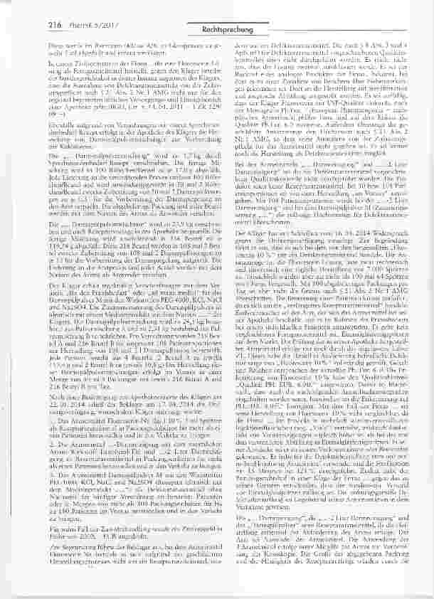 Vorschauseite 2: Erlaubnis und Zulassungsfreiheit von Rezepturund Defekturarzneimitteln