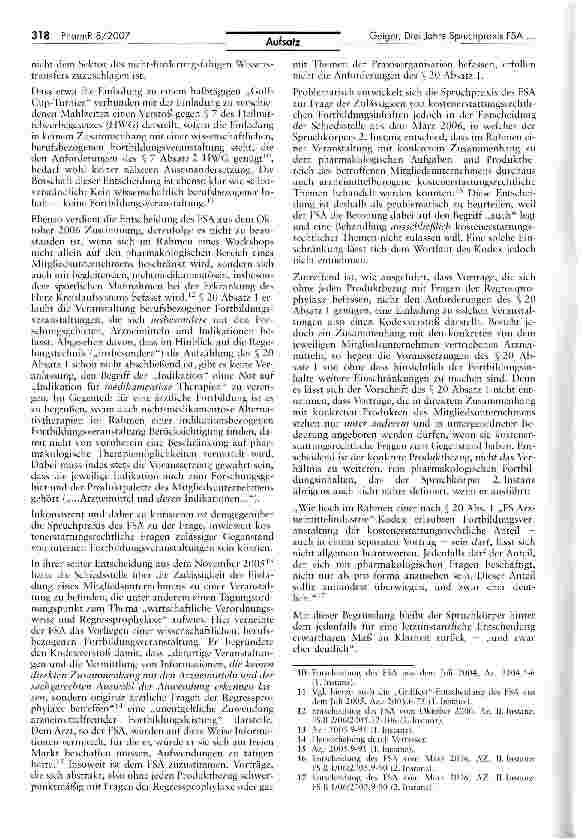 Vorschauseite 3: Drei Jahre Spruchpraxis der Freiwilligen Selbstkontrolle derArzneimittelindustrie zur Ausrichtung von Fortbildungsveranstaltungendurch die Pharmaindustrie - eine Bilanz (Teil 1)
