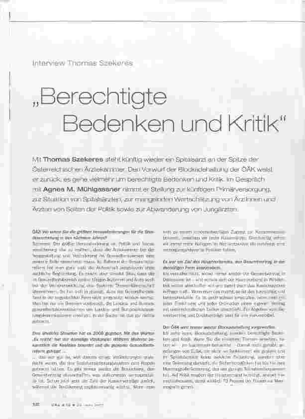 Vorschauseite 1: Berechtigte Bedenken und Kritik