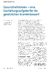 Vorschauseite 1: Gesundheitslotsen - eine Gestaltungsaufgabe für die gesetzlichen Krankenkassen!
