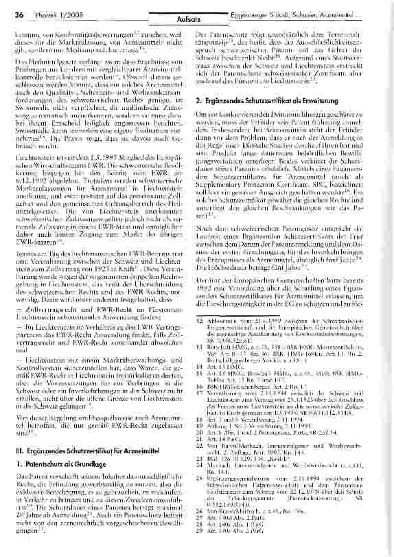 Vorschauseite 2: Zulassung von Arzneimitteln in Liechtenstein im Spannungsfeld zwischendem Europäischen und dem Schweizerischen Recht am Beispiel desErgänzenden Schutzzertifikats für Arzneimittel