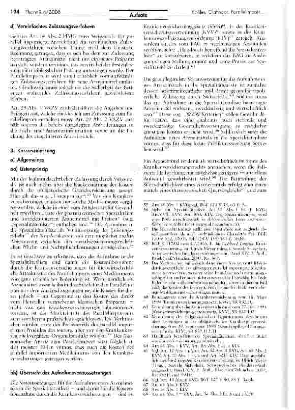Vorschauseite 6: Rechtliche Rahmenbedingungen des Parallelimports von Arzneimitteln in der Schweiz
