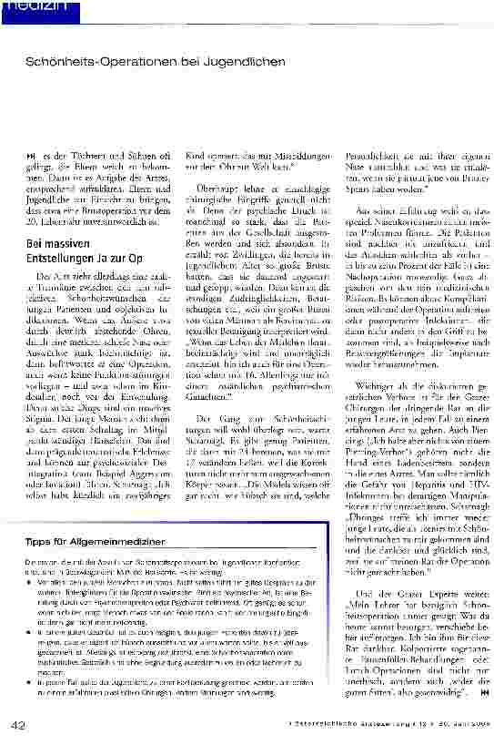 Vorschauseite 3: Nasen-OP zur Matura?
