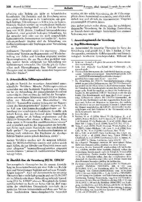 Vorschauseite 2: Lebende ArzneimittelEin Überblick über die Verordnung (EG) Nr. 1394/2007 über Arzneimittel für neuartige Therapien