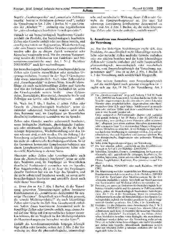 Vorschauseite 3: Lebende ArzneimittelEin Überblick über die Verordnung (EG) Nr. 1394/2007 über Arzneimittel für neuartige Therapien