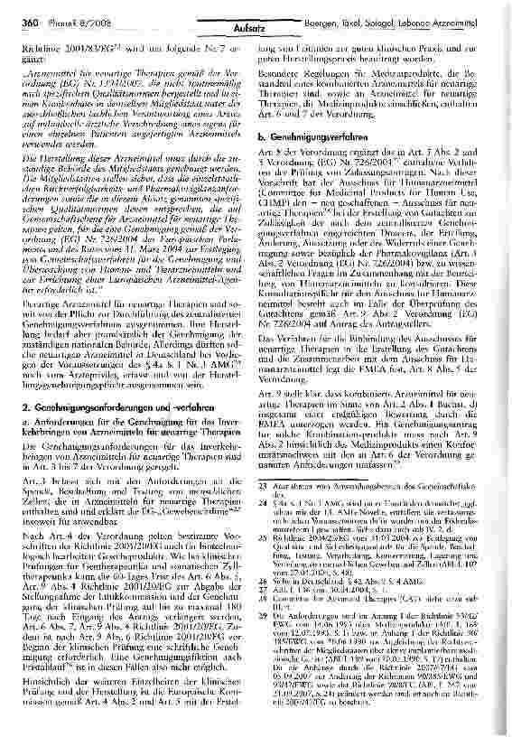Vorschauseite 4: Lebende ArzneimittelEin Überblick über die Verordnung (EG) Nr. 1394/2007 über Arzneimittel für neuartige Therapien
