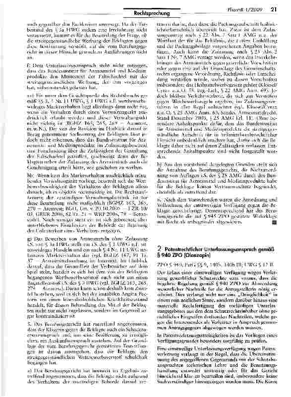Vorschauseite 4: Werbung mit „Arzneimittel zur Behandlung des Bluthochdrucks und der Angina pectoris (Amlodipin)