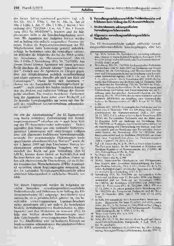 Vorschauseite 2: Europäisches Arzneimittelverwaltungsverfahrensrecht Praxisdefizite undReformoptionen (Teil 1)