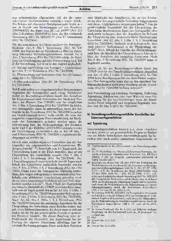 Vorschauseite 3: Europäisches Arzneimittelverwaltungsverfahrensrecht Praxisdefizite undReformoptionen (Teil 1)